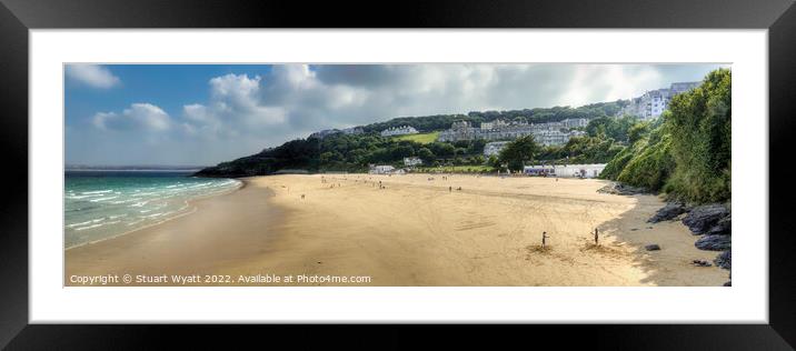 St Ives, Cornwall: Porthminster Beach Framed Mounted Print by Stuart Wyatt