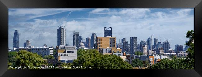 London Skyline from Brockwell Park, Brixton Framed Print by Stuart Wyatt