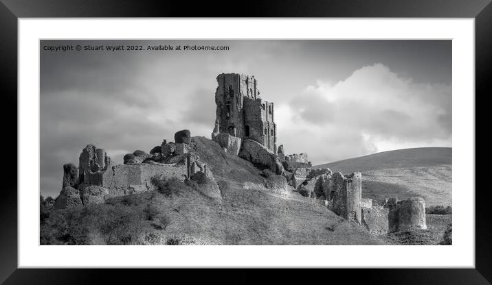 Corfe Castle Framed Mounted Print by Stuart Wyatt