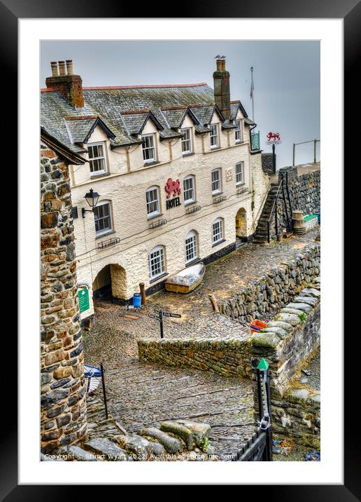 Red Lion Hotel, Clovelly Framed Mounted Print by Stuart Wyatt