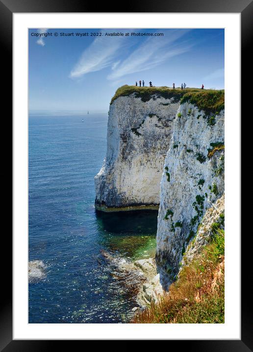 Limestone cliff at Standfast Point Framed Mounted Print by Stuart Wyatt
