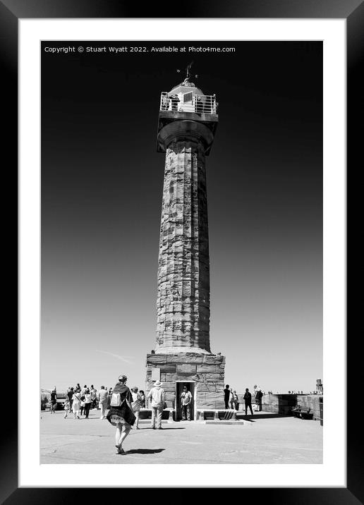 Whitby Lighthouse Framed Mounted Print by Stuart Wyatt