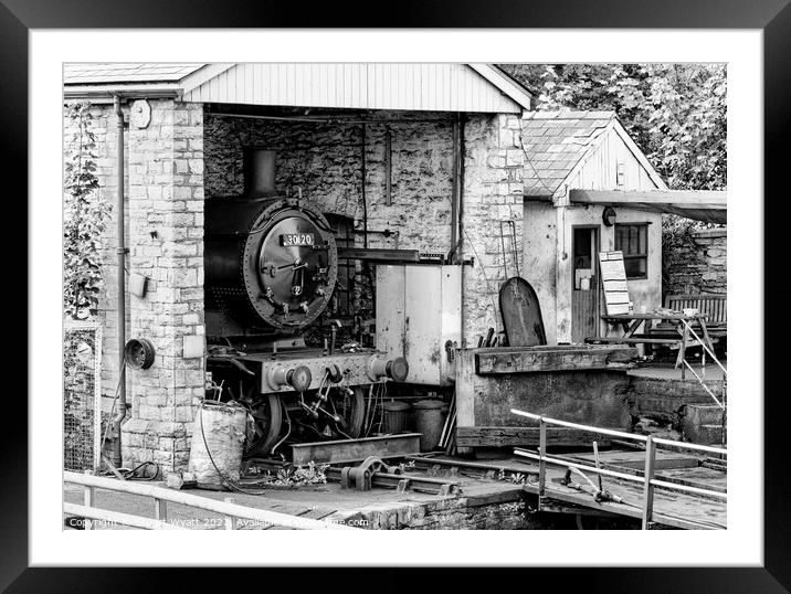 The steam engine workshop at Swanage Framed Mounted Print by Stuart Wyatt