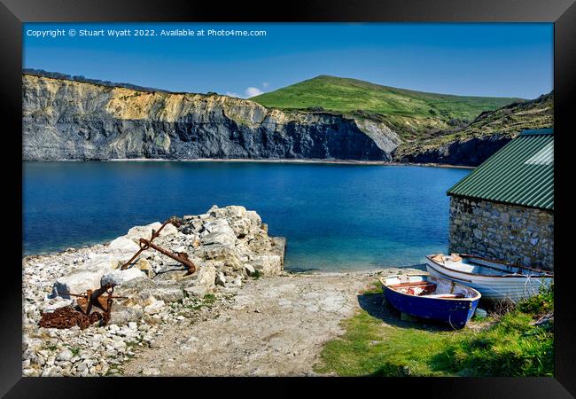 Chapmans Pool Slipway Framed Print by Stuart Wyatt