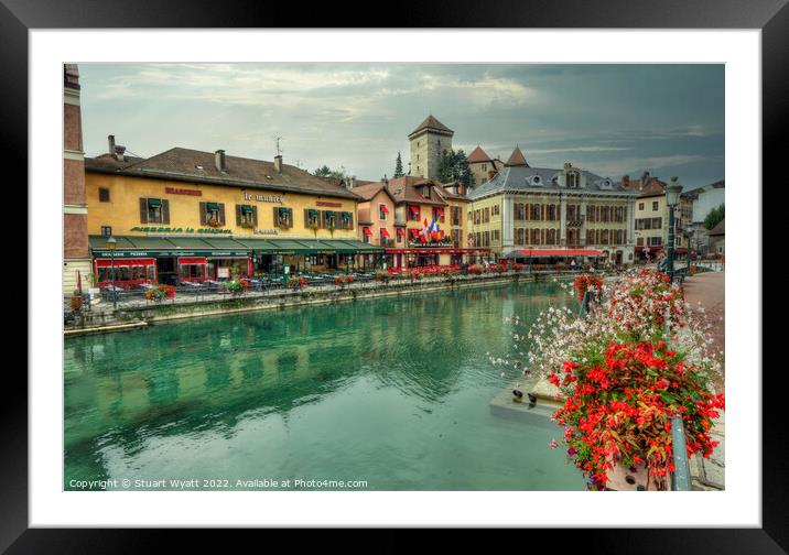 Quai Perrière, annecy Framed Mounted Print by Stuart Wyatt