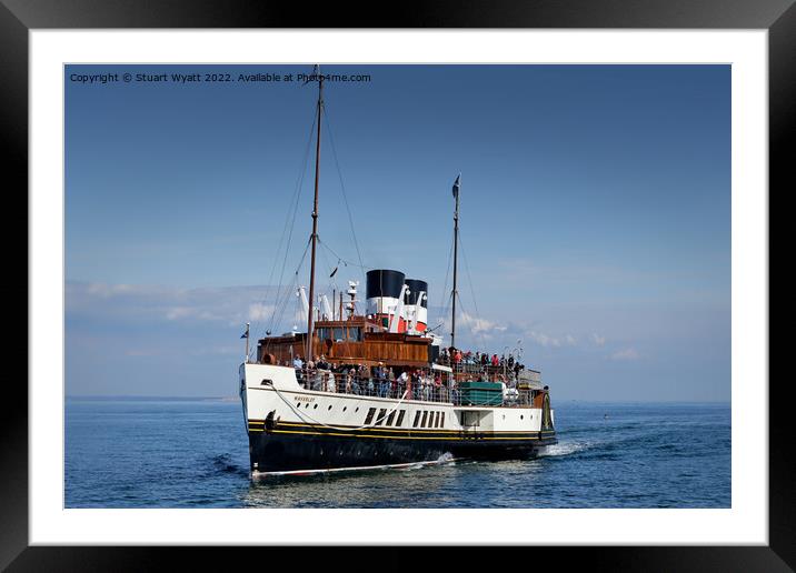 Swanage: Paddle Steamer Waverley Framed Mounted Print by Stuart Wyatt