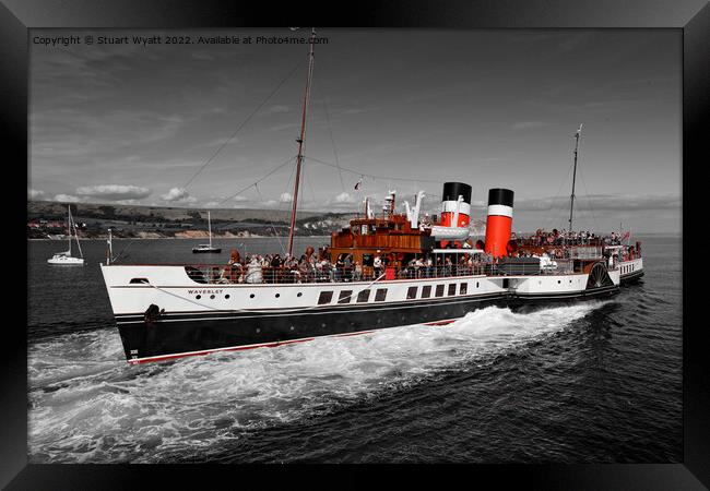 Swanage: Paddle Steamer Waverley Framed Print by Stuart Wyatt