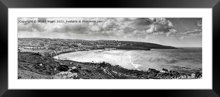 Porthmeor Beach, St Ives, Cornwall Framed Mounted Print by Stuart Wyatt
