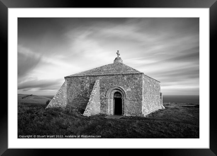 St Aldhelm's Chapel, St Albans Head, Dorset Framed Mounted Print by Stuart Wyatt