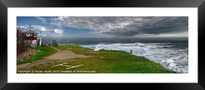Swanage: Peveril Point Panorama Framed Mounted Print by Stuart Wyatt