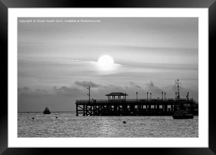 Swanage Pier Sunrise Framed Mounted Print by Stuart Wyatt