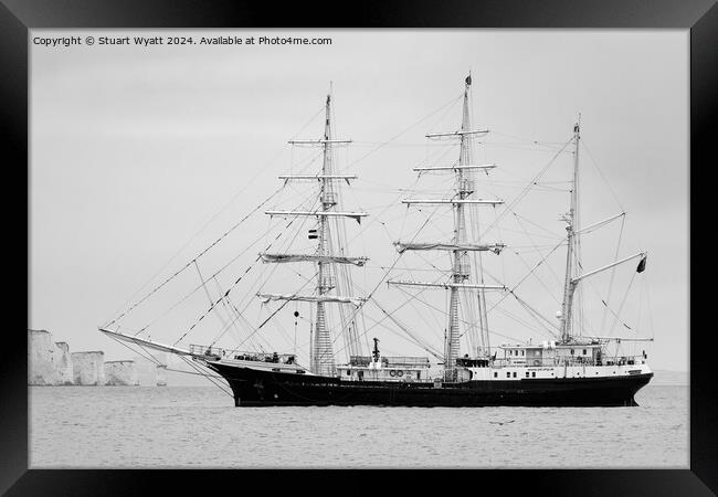 Swanage: Old Harry and Tenacious Framed Print by Stuart Wyatt