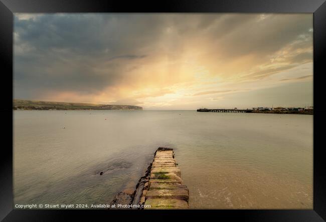 Swanage Sunrise Framed Print by Stuart Wyatt