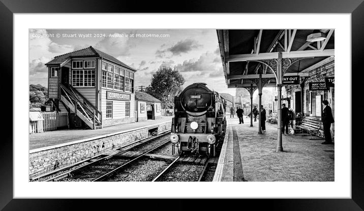 Corfe Castle Station Framed Mounted Print by Stuart Wyatt