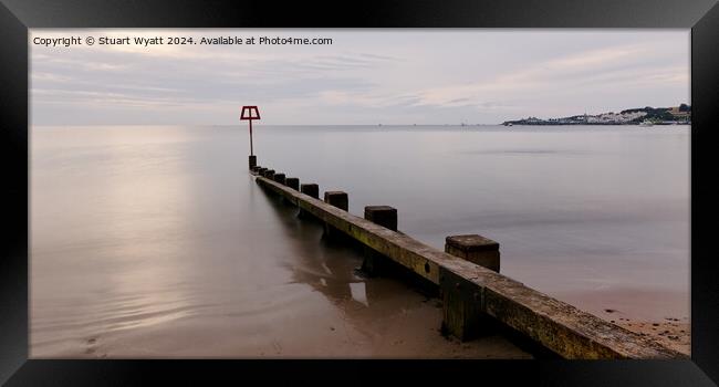 Swanage Bay Tranquil Framed Print by Stuart Wyatt