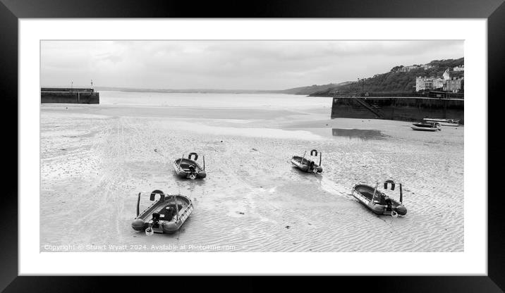 Waiting for the tide at St Ives Harbour Framed Mounted Print by Stuart Wyatt