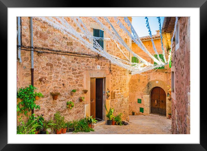 Charming Rustic Village in Mallorca Framed Mounted Print by Alex Winter