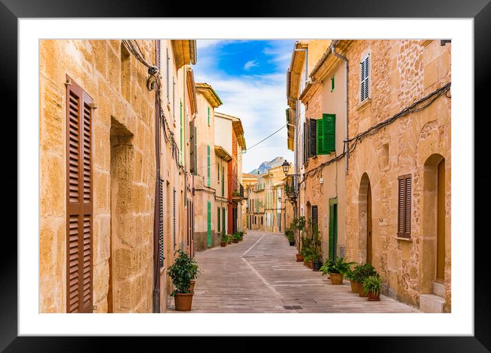 Alcudia street Framed Mounted Print by Alex Winter