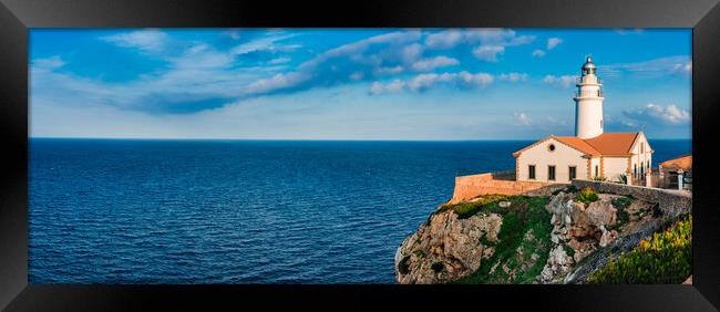Lighthouse panorama Majorca  Framed Print by Alex Winter