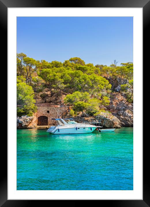Idyllic view of Cala Figuera bay Framed Mounted Print by Alex Winter