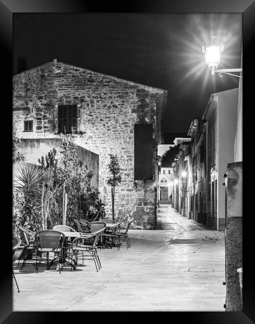 Alcudia at Night, Spain Framed Print by Alex Winter