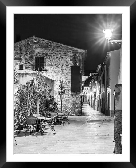 Alcudia at Night, Spain Framed Mounted Print by Alex Winter