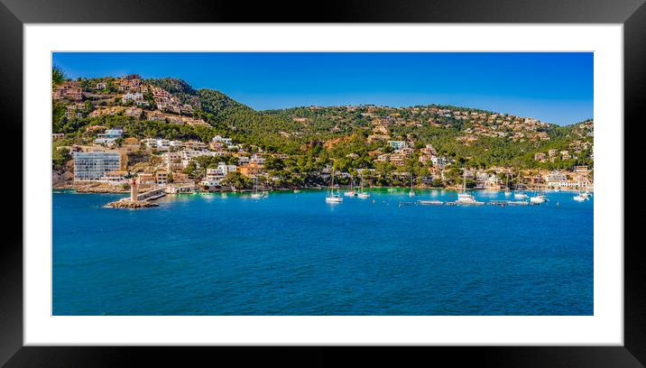 Idyllic coast view of Port de Andratx Framed Mounted Print by Alex Winter