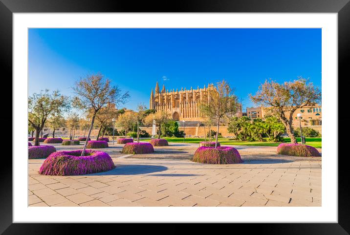 Cathedral La Seu in Palma de Mallorca, Spain, Balearic Islands Framed Mounted Print by Alex Winter