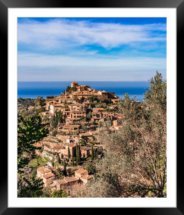 Historic village of Deia Framed Mounted Print by Alex Winter