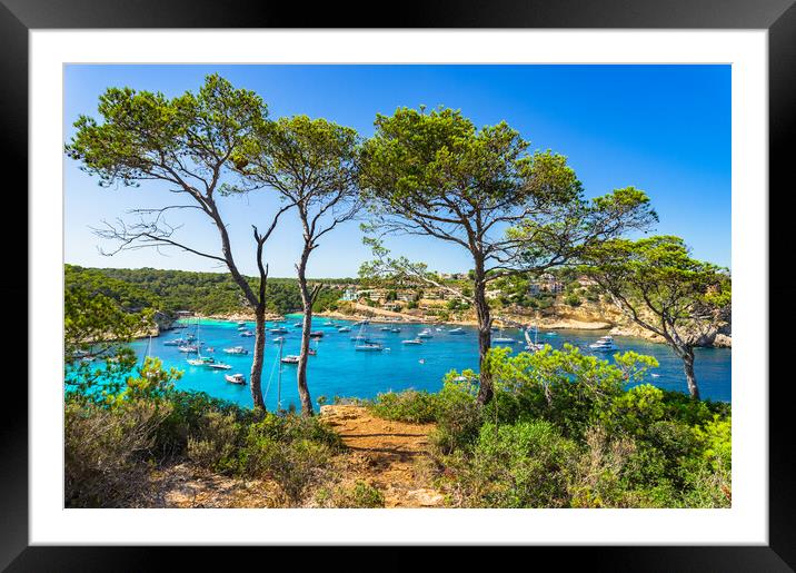 Idyllic island scenery of Portals Vells, Majorca Framed Mounted Print by Alex Winter
