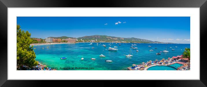 Coast panorama of Palmanova beach Framed Mounted Print by Alex Winter