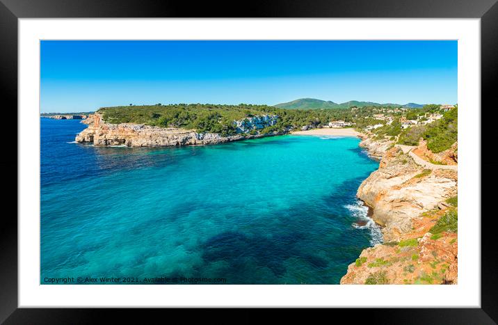 Cala Romantica Mallorca Framed Mounted Print by Alex Winter