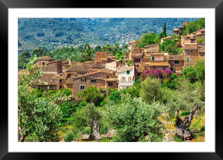 Fornalutx Mediterranean Village Framed Mounted Print by Alex Winter