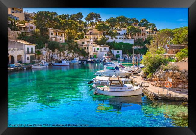 Old fishing village Cala Figuera Santanyi Framed Print by Alex Winter