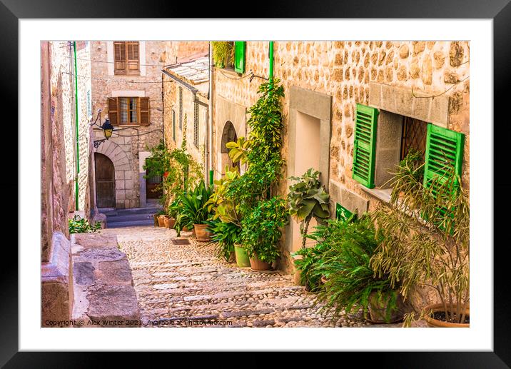 Old village of Fornalutx Framed Mounted Print by Alex Winter