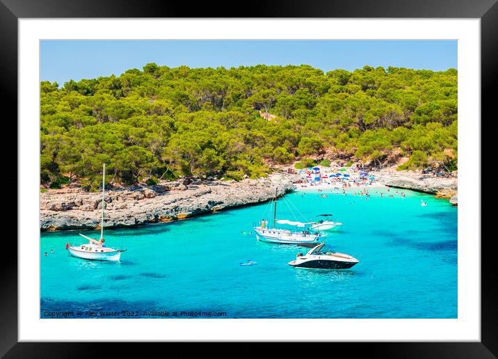 Mallorca Cala Burgit Framed Mounted Print by Alex Winter