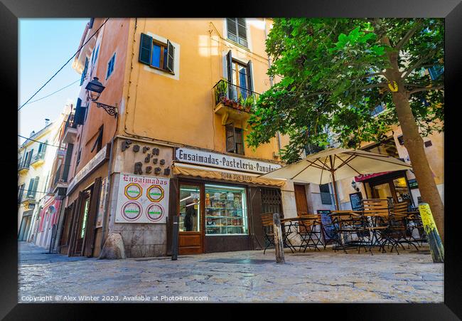 Palma Majorca Spain View of traditional Bakery Framed Print by Alex Winter