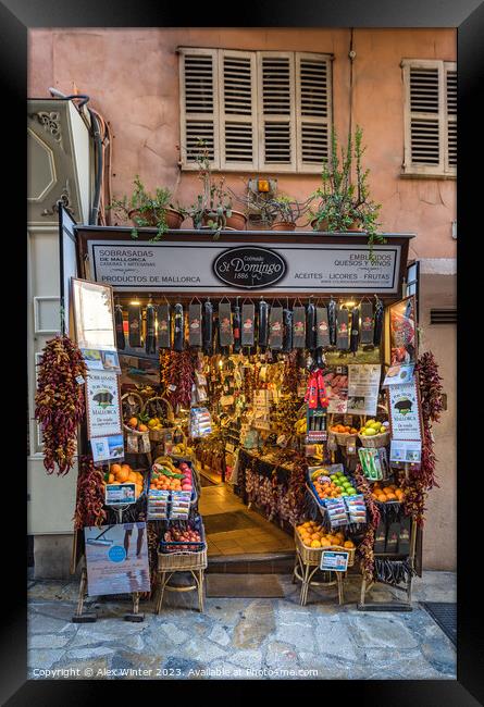 Traditional gourmet food souvenier store Framed Print by Alex Winter