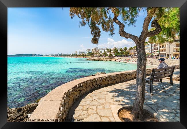 Cala Millor beach on Mallorca Framed Print by Alex Winter