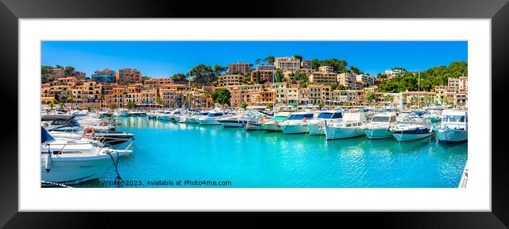 Panoramic view of beautiful Port de Soller  Framed Mounted Print by Alex Winter