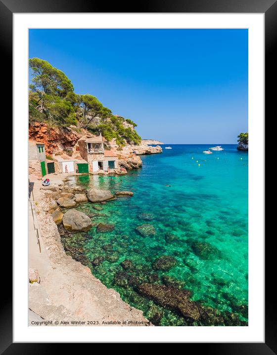 Cala Llombards beach Framed Mounted Print by Alex Winter