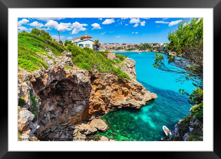 Beautiful bay coast of Porto Cristo on Mallorca Framed Mounted Print by Alex Winter