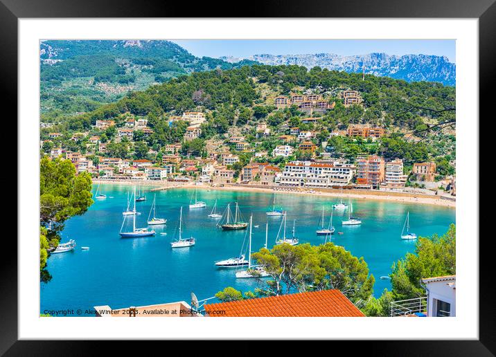 View of Port de Soller  Framed Mounted Print by Alex Winter