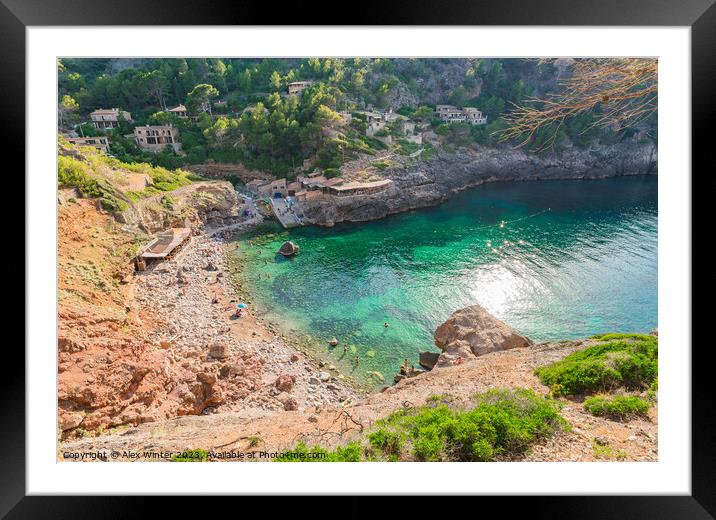 Coast beach Cala Deia on Majorca Framed Mounted Print by Alex Winter