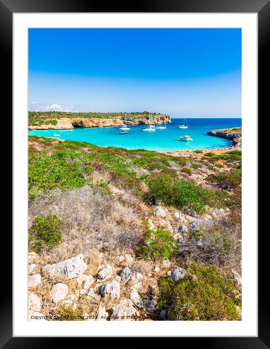 Cala Varques Framed Mounted Print by Alex Winter