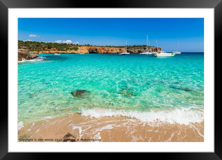 Cala Varques Framed Mounted Print by Alex Winter