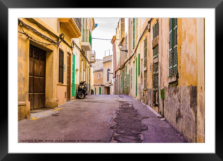 Street in Felanitx on Mallorca Framed Mounted Print by Alex Winter