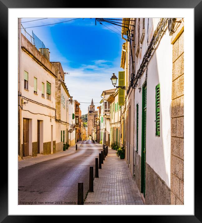 Street in Felanitx on Mallorca Framed Mounted Print by Alex Winter