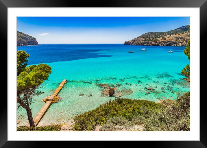 Camp de Mar Spain Majorca Balearic Islands Framed Mounted Print by Alex Winter