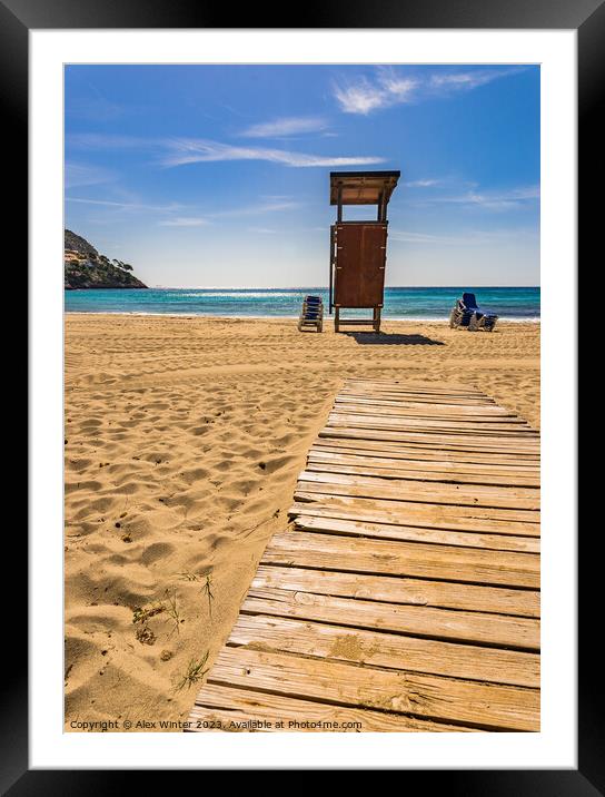 Majorca beach of Canyamel  Framed Mounted Print by Alex Winter